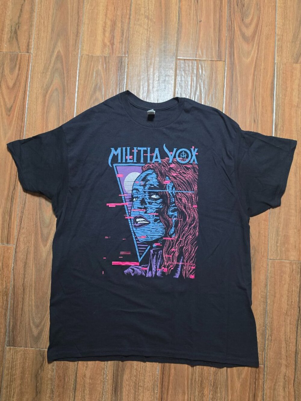Militia Vox heavy metal singer graphic tee